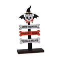 thumbnail image 2 of Letrero de mesa de Halloween, centro de mesa, decoración del hogar, accesorios de fotos, letrero de madera, decoraciones de mesa para festival, oficin Cráneo SM SunniMix Letrero de mesa de Halloween, 2 of 8