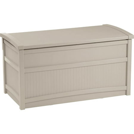 UPC 044365008158 product image for Suncast DB5000 50 Gallon Outdoor Storage Stay Dry Resin Patio Deck Box, Taupe | upcitemdb.com