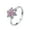 Pink, variant on Moissanite Ring for Women 1 Carat Diamond Engagement Rings 18K 925 Sterling Silver Moissanite Ring Womens Anniversary Rings Diamond Wedding Promise Rings Lab Diamond Ring