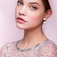 thumbnail image 4 of Pearl Heart Tassel Studs Earrings Pearl Heart Drop Huggie Hoop Earrings Birthday Valentine Mother Day Christmas Jewelry, 4 of 16