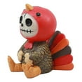 thumbnail image 2 of Ebros Furry Bones Thanksgiving Turkey Gobbler Costumed Skeleton Figurine 2.75" Tall Small Furrybones Pumpkin Halloween Turkey Collectible Sculpture, 2 of 4