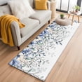 thumbnail image 2 of Rectangle Rug 2x6Ft Pastoral Eucalyptus Blossom Floral Soft Indoor Throw Rugs Carpets for Living Dining Bedroom Kids Room Non-Slip Playroom Crawl Rug Floor Mats Watercolor Wild Flower, 2 of 9