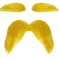 thumbnail image 1 of Yellow Mustache And Eyebrows Set Halloween Accessories Court Style Beard Kit, 1 of 2