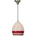 thumbnail image 6 of Meyda 142282 9 in. Magellan Blown Glass Pendant, White & Red Stripe, 6 of 7