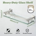 thumbnail image 4 of Estante de Vidrio para Baño Alise 41 cm de Vidrio Templado y Acero Inoxidable, 4 of 9