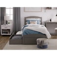 thumbnail image 4 of AFI Warren Solid Wood Twin Bed w/ Footboard & 2 Drawers in Gray, 4 of 14