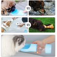 thumbnail image 5 of Botella de agua para perros 2 en 1, dispensador portátil de comida y agua, botella de viaje para mascotas, vaso de viaje y comedero portátil para exteriores, azul Rojo Verde, 5 of 5