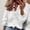 White, variant on work blouses for women long sleeve v neck ruffle lace trim shirt plus size solid color tops dressy elegant blouses
