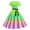 Green, variant on Dress Women Print O-Neck Short Sleeve Classical Evening Party Prom Dress Simple Cozy Sundress