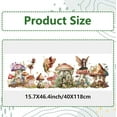 thumbnail image 3 of 118x39cm Large Forest Mushroom Fairy Window Clings Mushroom House Static Window Stickers Elf Flower Grass Butterflies Window Decals Double-Sided Window Film for Glass Sliding Door Decor, 3 of 9