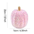 thumbnail image 3 of Pumpkins Halloween Decorations, Velour Artificial Glitter Pink Pumpkins for Halloween Thanksgiving Day, 3 of 9