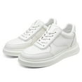 thumbnail image 3 of CMR CHAMARIPA Taller Sneakers - Mens Elevator Shoes - White Leather Casual Sneakers 6cm / 2.36 Inches, 3 of 7