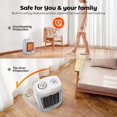 thumbnail image 4 of andily - Calentador eléctrico para hogar y oficina, calentador pequeño de cerámica con termostato, 750 W/1500 W (blanco), 4 of 5