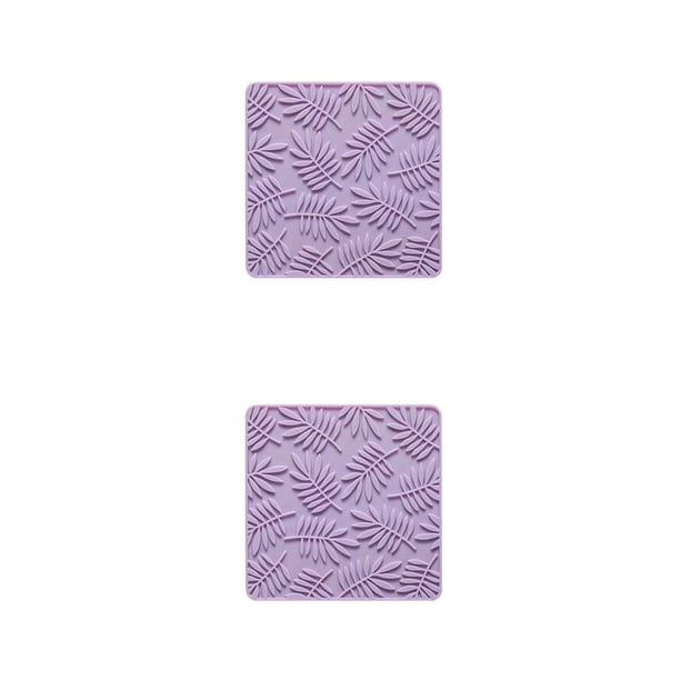 Bearachild Posavasos de silicona para bebidas, alfombrilla de mesa, alfombrilla reutilizable, mantel individual, color morado Violeta 2piezas Bearachild CBP302897