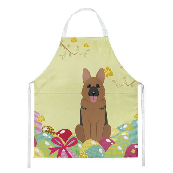 Carolines Treasures BB6067APRON Easter Eggs German Shepherd Apron Large multicolor