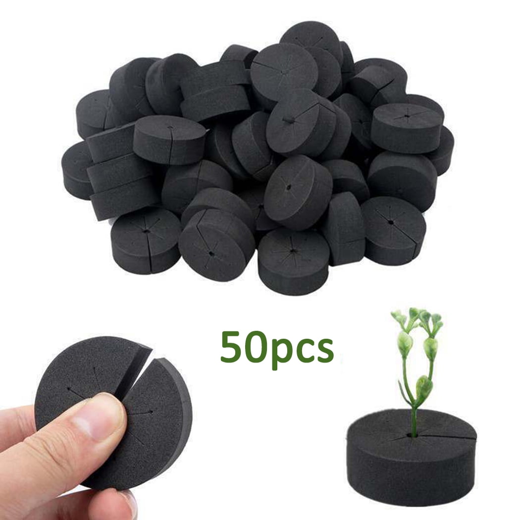 Garden Clone Collars，Weather and Water Resistant， Neoprene Inserts Sponge Block for 2 Inch Net Pots Hydroponics Systems and Cloning Machines