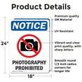 thumbnail image 2 of (2 Pack) Photography Prohibited Sign, 2 of 7