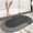 Dark Gray Oval, variant on Modernized Bath Mat, Modernized Magic Mat Bathroom, Modernized Bath Mat, Bath Mats for Bathroom, Bathroom Mat Quick Dry, Non Skid Waterproof Comfort Standing Rugs