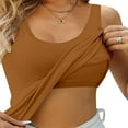 thumbnail image 2 of Classe de Produit Débardeurs pour Femmes & - Débardeurs pour Femmes avec Soutiens-Gorge Intégrés 2024 Été Décontracté Col Rond Sans Manches Camisole Rembourrée Hauts d'Entraînement, 2 of 4