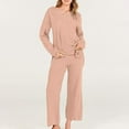 thumbnail image 4 of Elainilye Fashion Womens 2 Piece Outfits Oversized Loose Loungewear Set 2023 Fall Sweatsuit Matching Sets,Pink, 4 of 7
