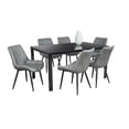 thumbnail image 2 of Comedor Java Gris 6 Sillas Rectangular Tubular y Cristal Negro MOBILKRAFT Modelo Java Gris 6 Sillas Rectangular Cristal, Estilo Contemporáneo, 2 of 4