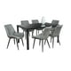 thumbnail image 2 of Comedor Java Gris 6 Sillas Rectangular Tubular y Cristal Negro MOBILKRAFT Modelo Java Gris 6 Sillas Rectangular Cristal, Estilo Contemporáneo, 2 of 4