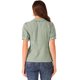thumbnail image 3 of Camisa de cuadros para mujer INSPIRE CHIC con cuello Peter Pan, mangas cortas abullonadas, blusa de botones a cuadros XL verde, 3 of 5