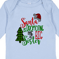 thumbnail image 4 of Inktastic Santa is Promoting Me to Big Sister Green Plaid Tree Girls Long Sleeve Baby Bodysuit, 4 of 5