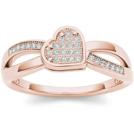 Imperial 1/10 Carat T.W. Diamond Heart 10kt Rose Gold Fashion Ring