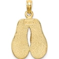 thumbnail image 4 of 14K Yellow Gold 3D With Pink Enamel Double Flip-Flop Charm (22.1 X 14.8) Made In United States k6659, 4 of 5