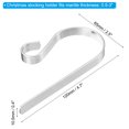 thumbnail image 2 of Christmas Stocking Holders, 6pcs Stocking Holder Stand Metal Hooks for Fireplace Decorations, Silver, 2 of 5