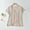 Beige, variant on Olyvenn Casual Shirts for Women Button Pleated Crewneck Blouses Short Sleeve Summer Soft Shirt Basic Tops Plain Pullover Tees Beige XL
