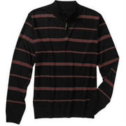 Big Men's Long Sleeve Zip Mock Neck Swea