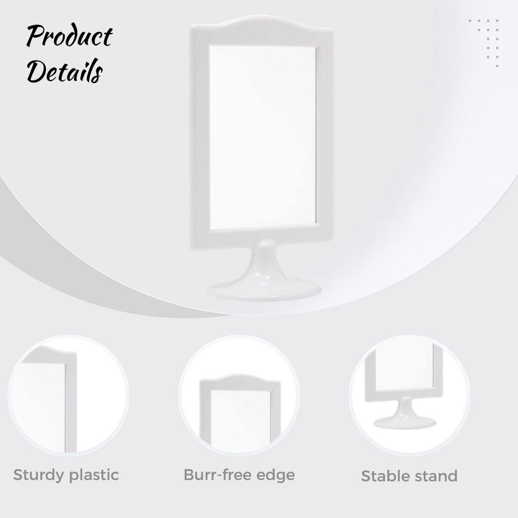 Double-sided Standing Picture Frame, 10Pcs Pedestal Display Vertical Photo Frames, Decor for Daily Wedding Bridal Shower Table Number(4 x 6inch)