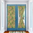 thumbnail image 2 of Palm Tree Tropical Door Curtains for Door Window, French Sidelight Front Back Door Curtains With Tieback, Pink Summer Green Botanical Kitchen Rod Pocket Drapes Panel, 54"x72", 2 of 6
