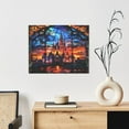 thumbnail image 6 of Gukieu Magical Stained Glass Castle Print Canvas Decorative Hanging Painting, Waterproof Art Wall Decoration with Frame, Suitable for Living Room, Bedroom, 6 of 6