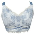 thumbnail image 1 of BIMEI Women's Mastectomy Pockets Wireless Post-Surgery Plus Size Full Coverage Everyday Bra 2428,Blue,36C, 1 of 6
