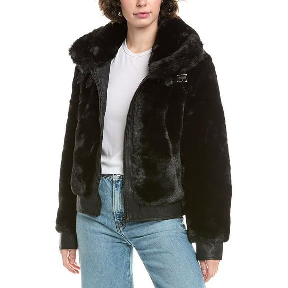 Blank NYC womens  Black Noise Coat, xs, Black