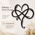 thumbnail image 2 of Metal Wall Decor Infinity Heart Wall Decor Heart Wall Art Love Sign Wall Ornaments for Home Living Room, 2 of 7
