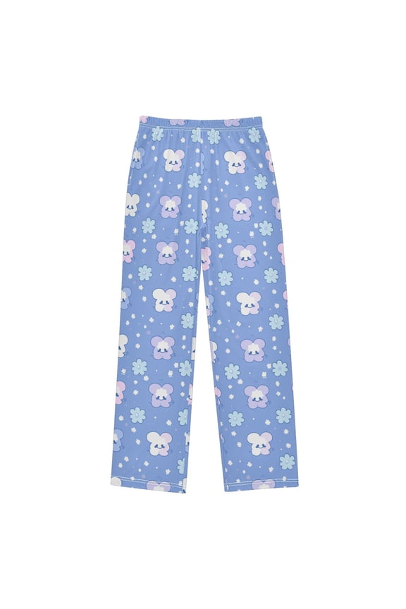 Happy Cloud and Flower Pajama Pants Soft Lightweight Lounge Pants Bottoms Sleep Pants Warm Comfy