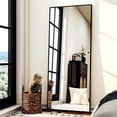 thumbnail image 6 of Lumora 76.3"x 34" Full Length Mirror with Frame Large Wall Mounted or Leaning Floor Mirror, Black, 6 of 6