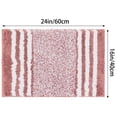 thumbnail image 6 of REGALWOVEN Bathroom Rug Mat, Extra Soft and Absorbent Microfiber Bath Rugs Fluffy Striped Non Slip Floor Mat Rosy Brown 16" x 24", 6 of 6