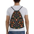 thumbnail image 2 of Drawstring Backpack - Mexican Flower And Birds Splash Proof Small Drawstring Gym Bag for Women Men, Cinch Sports String Bag Backpack for Travel Swimming Beach, 2 of 8