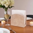 thumbnail image 2 of Radicaln Marble Napkin Holder 5.5 inch Handmade Travertine Napkin Holder for Table - Stone Paper Napkins Organizer for Kitchen Countertop & Bathroom Décor, 2 of 6