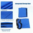 thumbnail image 2 of Unique Bargains 600D 4 Bow 8'L x 54"H x 91"-96"W Bimini Top Canvas Cover with Detachable Side Blocks Storage Boot Blue, 2 of 7
