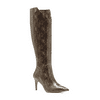Louise et Cie Kamil Brown Leather Pointed Toe Knee High Mid Heel Tall Boots (8.5, BROWN MULTI)