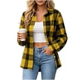 thumbnail image 3 of Wiyuqeen Long Sleeve Gingham Shirt for Women Casual Collared Buffalo Plaid Button Down Shirts Lightweight Fall Cardigan S-XXL, 3 of 9