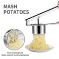 thumbnail image 4 of Potato Ricer, Stainless Steel Potato Masher With Interchangeable Discs, Heavy Duty Potato Masher And Ricer Kitchen Tool, Press And Mash Kitchen Gadge-SHUNJING, 4 of 4