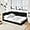 Black, variant on Full Size Upholstered Tufted Floor Bed Frame, Sofa Bed Frame with Comfortable Backrest and Armrests,Velvet Platform Bed for Bedroom, Living, Recreation Room,No Box Spring Needed (Beige, Full)