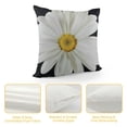 thumbnail image 4 of JRXY Daisy Throw Pillow Covers White Petal Floral Plant Nature Bloom Botany Decorative Square Pillow Case Pillowcase Home Decor for for Sofa Bedroom Livingroom White, 4 of 5